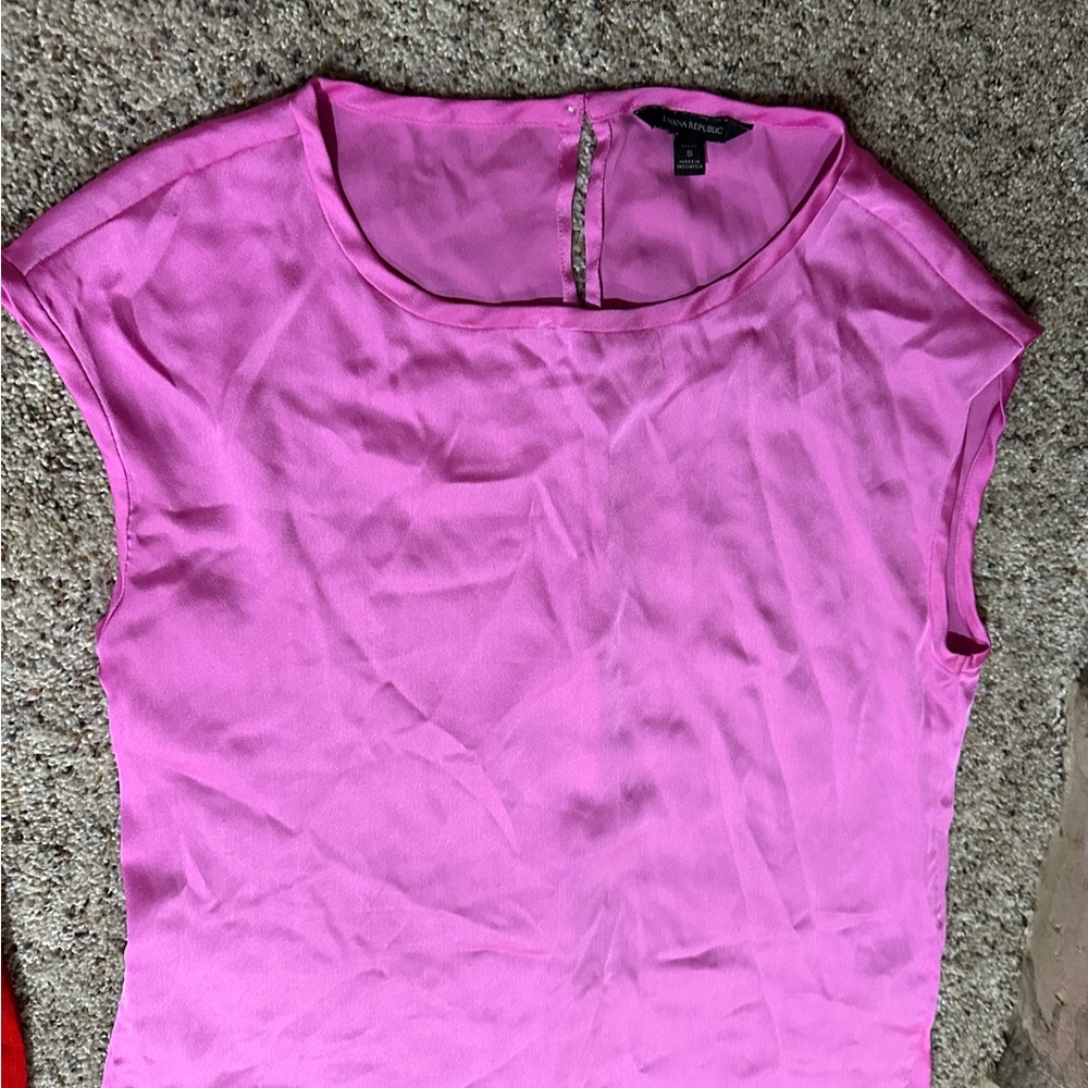 American Eagle Outfitters Pink Fitted Blouse